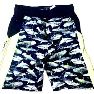 Body Glove Boys Green Shark Swim Trunks Size 10